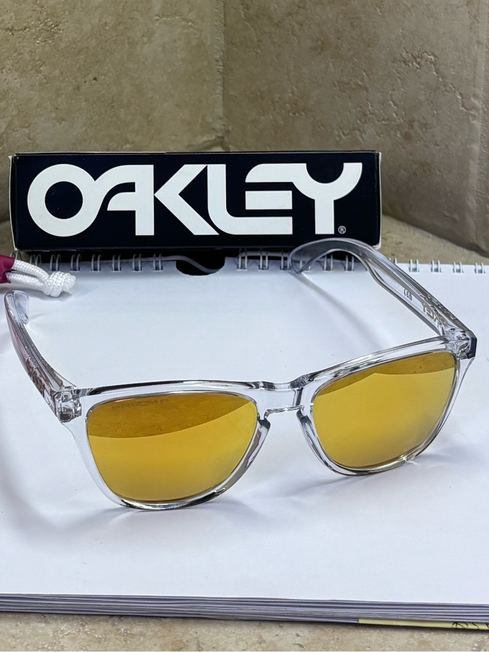 New Oakley OJ9006 Clear Frame Sunglasses with Polarized Prizm 24k lenses Rare